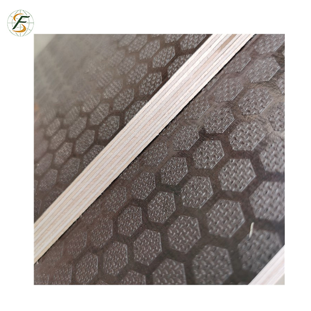 9mm Hexagon Anti-slip Film Faced Plywood for Stages And Floors