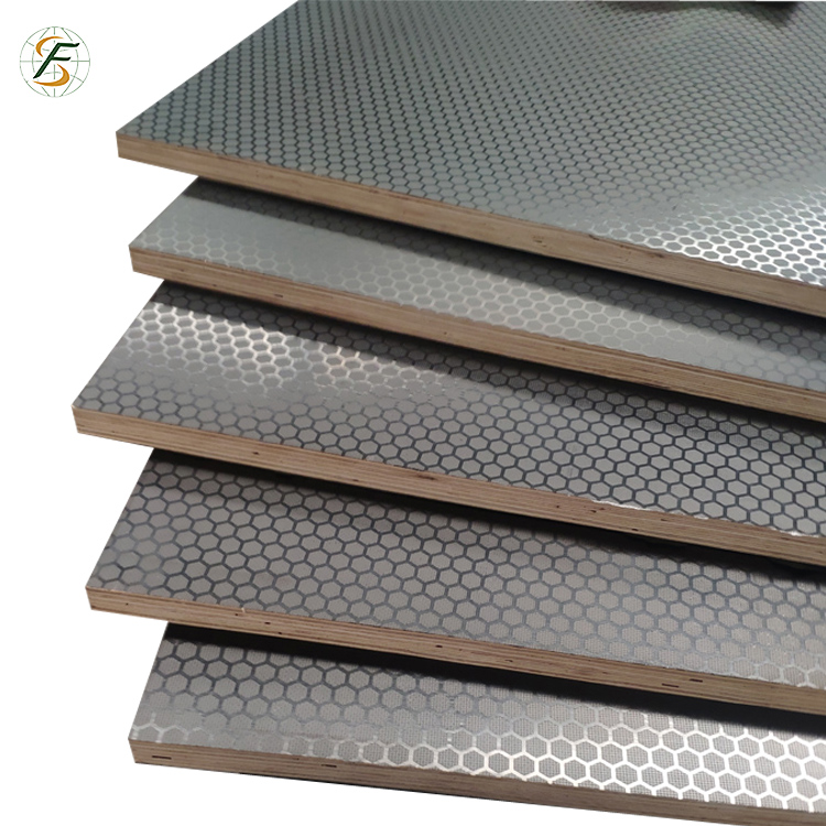 9mm Hexagon Anti-slip Film Faced Plywood for Stages And Floors
