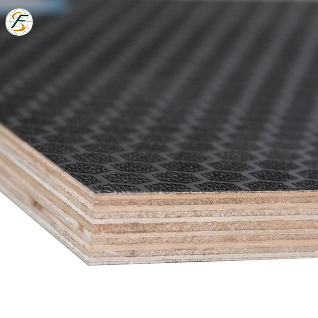 9mm Hexagon Anti-slip Film Faced Plywood for Stages And Floors