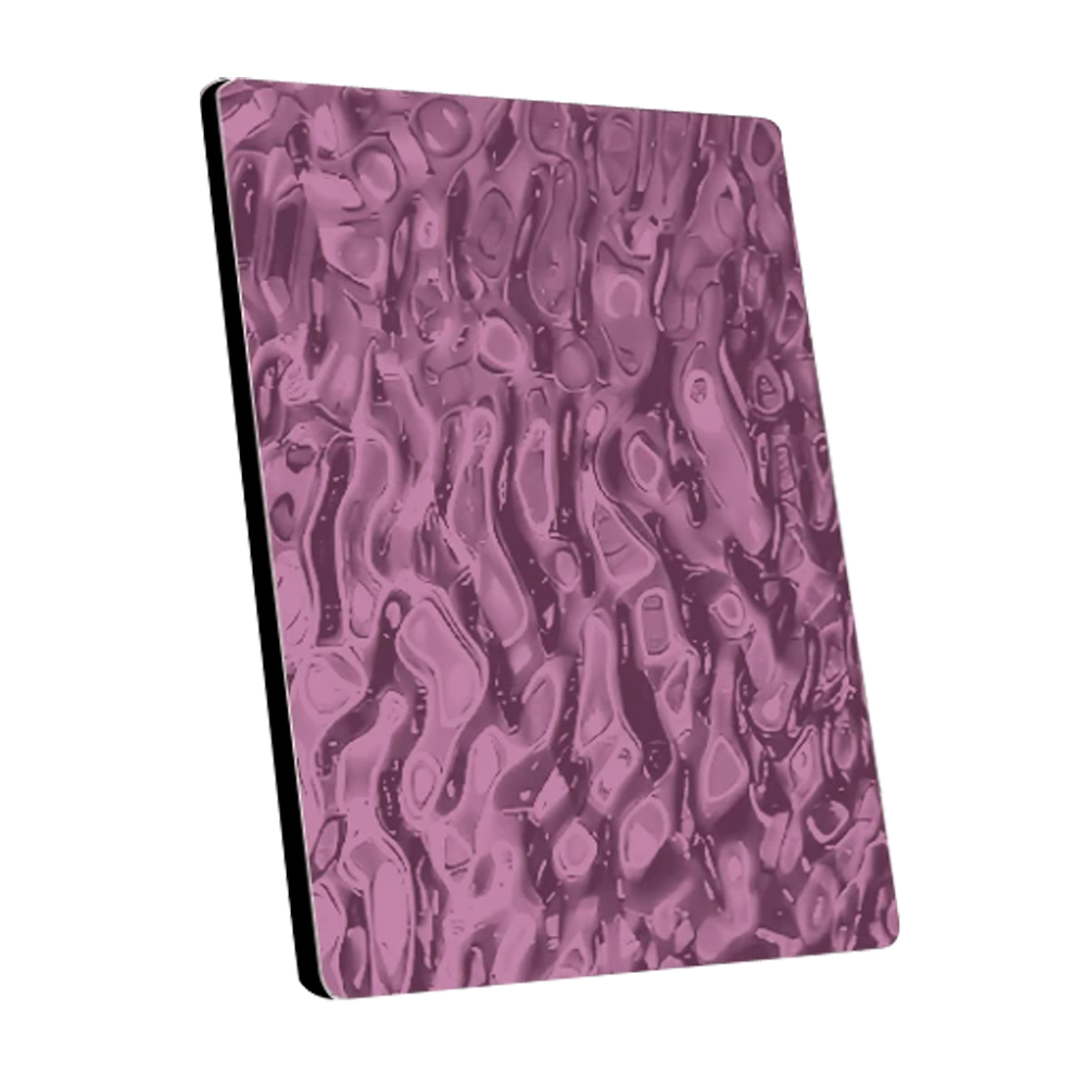 DIY PET Coated PVC Wall Panel Water Ripple Decoration Bamboo Wood Veneer Board for Bathroom