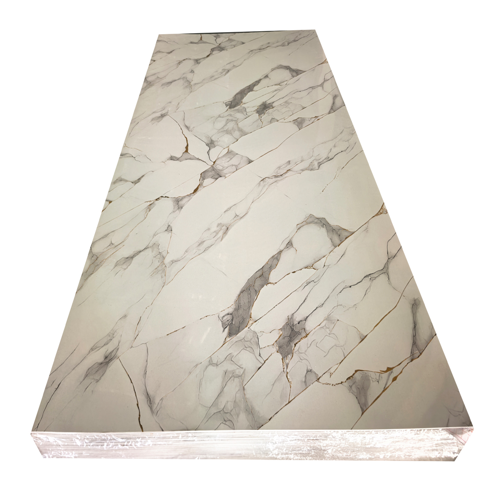 Modern Waterproof PVC Marble Sheet UV Wall Panel For Shower And Bathroom Walls