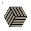 Hexagon Design 3D Design MDF Slat with Polyester Fiber Acoustic Wall Panels for shopping mall