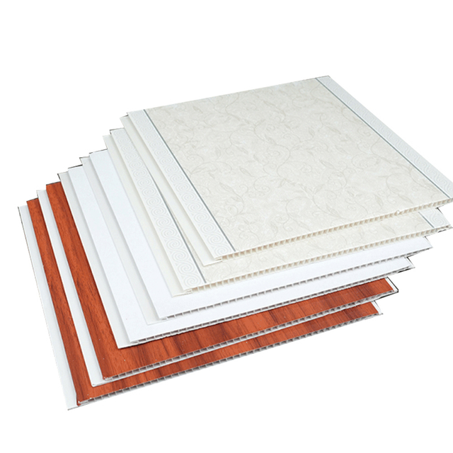 los paneles de techo integrados forma larga impermeable del PVC de la tira de 8m m para el cuarto de ba&ntilde;o 