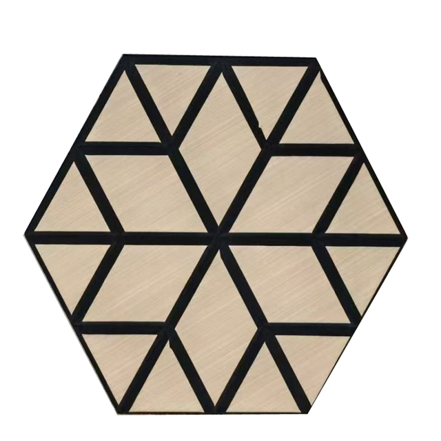 Hexagon Design 3D Design MDF Slat with Polyester Fiber Acoustic Wall Panels for shopping mall