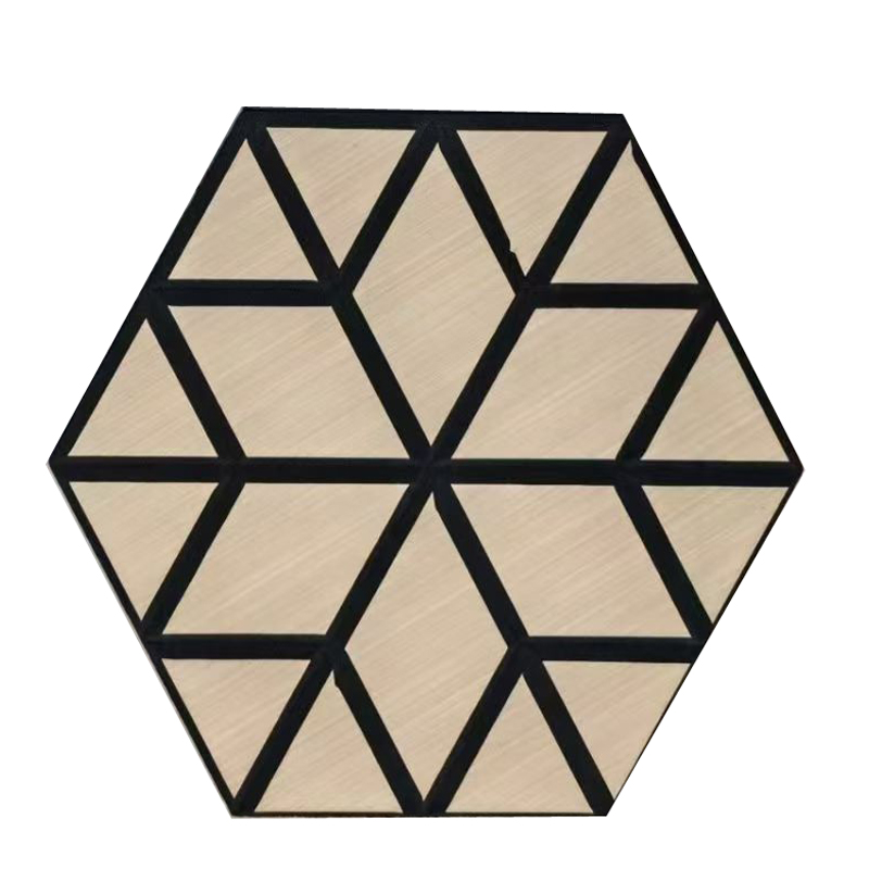 Hexagon Design 3D Design MDF Slat with Polyester Fiber Acoustic Wall Panels for shopping mall