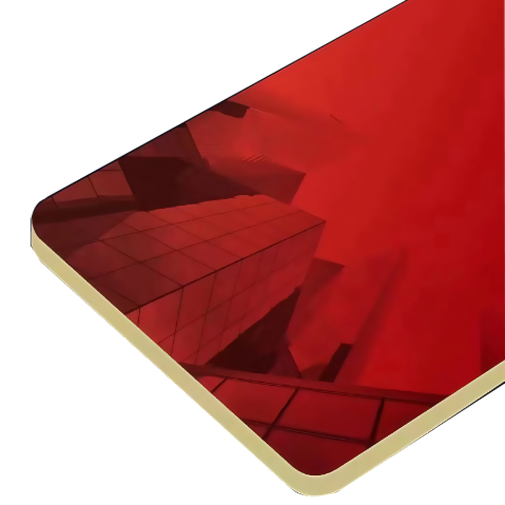 1220*2440*8mm PET Film Coated Bamboo Charcoal Fiber PVC Mirror Wall Panel for Hotel Decoration